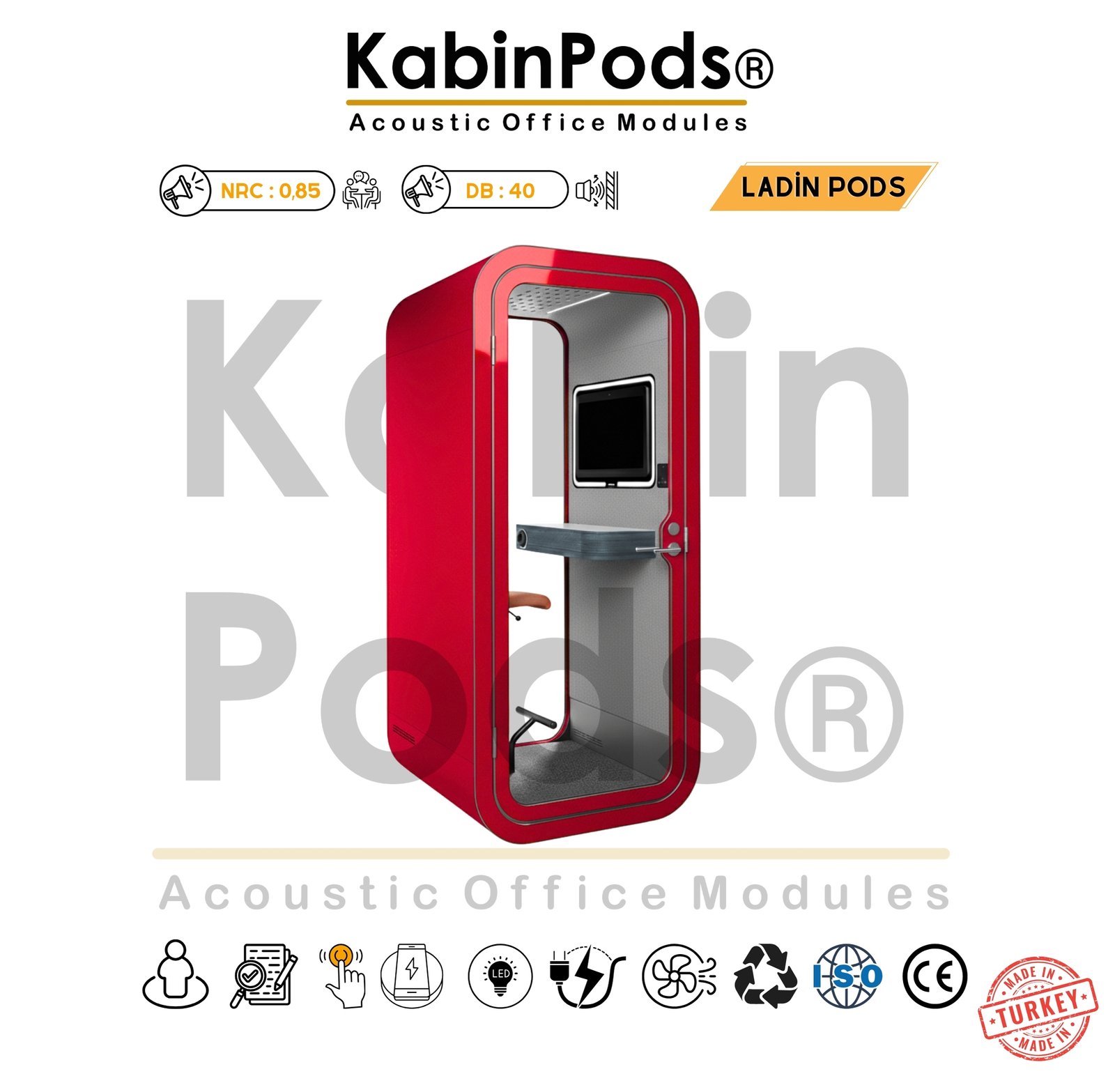 Telefon Kabini - 14. Görsel - Akustik Telefon Görüşme Kabini Modelleri ve Özellikleri